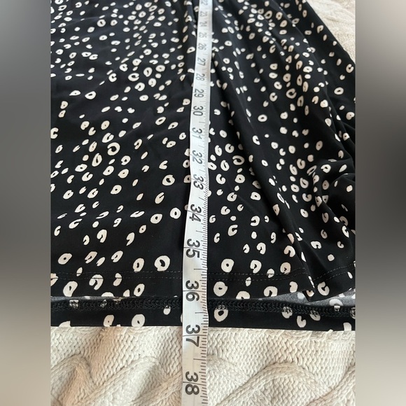 White Birch Black with Small white Dot Pattern Stretch midi length Size 3X - Picture 5 of 16